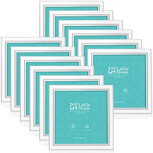 LaVie Home 5x5 Picture Frames (12 Pack, White) Simple Designed Photo Frame with High Definition Glass for Wall Mount & Table Top Display, Set of 12 Classic Collection by LaVieHome