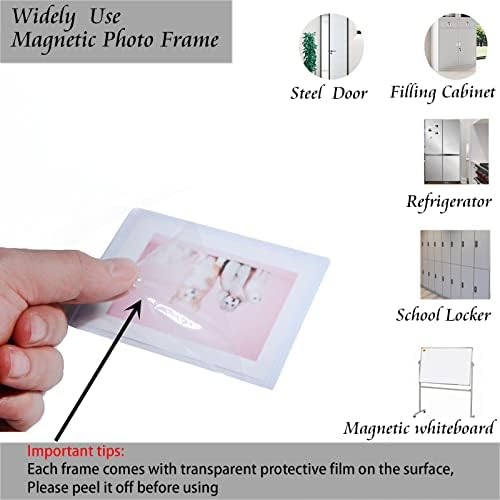 15 Pack 3.5x4.25” Magnetic Polaroid Picture Frame, Fridge Magnet Frame for Polaroid Now i-Type/600/SX-70/OneStep/Instax Wide 300/200/210 Films - Image 3