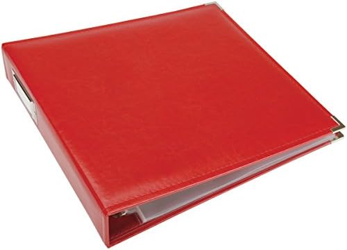 We R Memory Keepers 12x12 Photo Album - Faux Leather with 5 Page Protectors and Spine Label - Snag-Free D-Ring Scrapbooking Memory Album, Acid-Free, Red by WeRMemoryKeepers