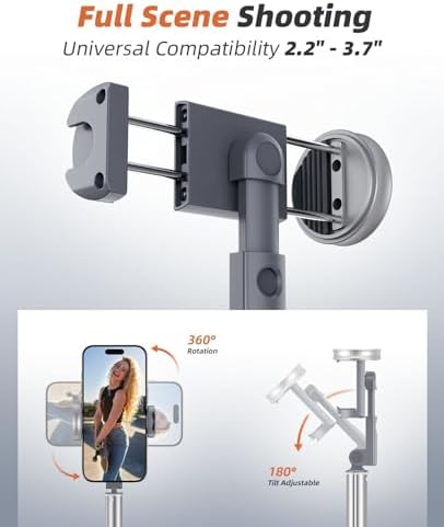 Tripod for iPhone, Selfie Stick with Remote, Stable & Durable Phone Tripod - Image 5