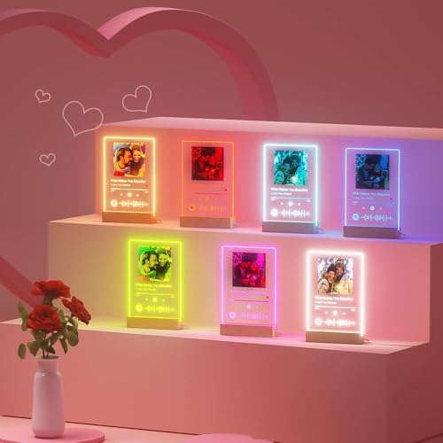 6" Multi Colored Wood LED Light Base with Acrylic Sheet for Home Decor Art - Image 3