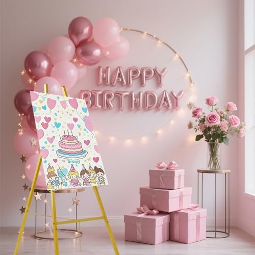 43.5" Gold Easel Stand for Sign, Heavy Duty Metal Display Easel - Image 3