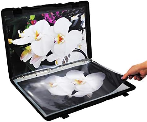 UniKeep 11x17 Large Format Presentation Binder Case with 10 Clear EnvyPak Page Protectors, Black Clamshell Portfolio Folder with 6 Metal Rings for Blueprints, Art, Schematics, and Posters, Made in USA - Image 3