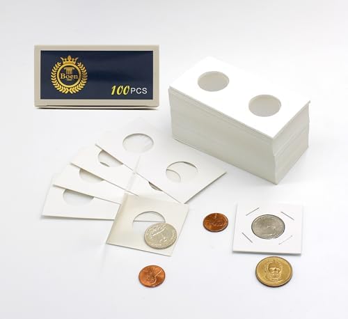 Boen 25mm Coin Flips 300Pcs 2x2 Cardboard Holders for Quarter - Image 4