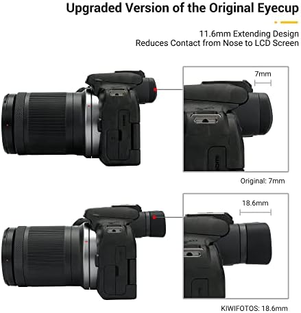 JJC Silicone Eyecup Viewfinder for Canon EOS R10 Camera, Extended Design - Image 5