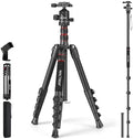 MACTREM 90in 2-in-1 Camera Tripod Monopod Aluminum Heavy Duty Travel Tripod by MACTREM