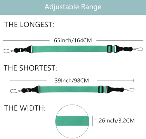 3 Pack Adjustable Shoulder Strap:Comfortable for iPad Strap Nylon Neck Lanyard for iPad/Samsung Tablet Case,Camera Binocular Crossbody Laptop Luggage Bag(Mint Green) - Image 2