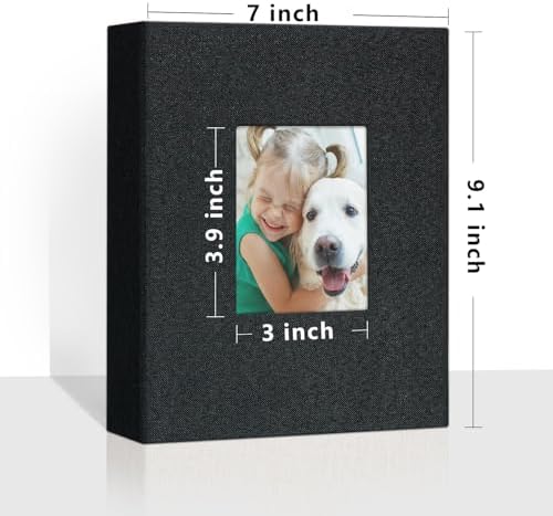 Vienrose 4x6 Small Photo Album, 2 Pack, 200 Photos, Black - Image 2