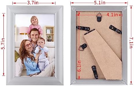 Giftgarden 4x6 Picture Frame Silver Set of 12, Multi Modern 4 by 6 Photo Frames Bulk for Wall or Tabletop Display - Image 3