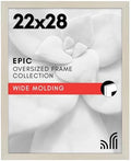 Americanflat 22x28 Poster Frame - Engineered Wood with Polished Plexiglass - Wide Picture Frame for Vertical or Horizontal Wall Display - Epic Collection - Light Wood by Americanflat