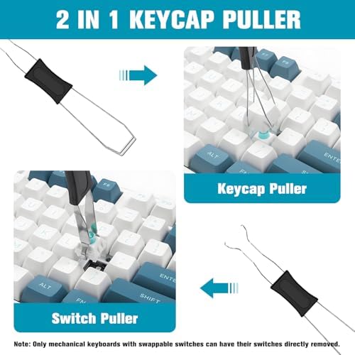 6PCS Keyboard Brush Cleaner Kit with Keycap Puller & Switch Puller, PP Handle Nylon Small Space Dust Removal Anti Static Brush for Computer Keyboard Electrical Appliance Seam Motherboard Camera - Image 3