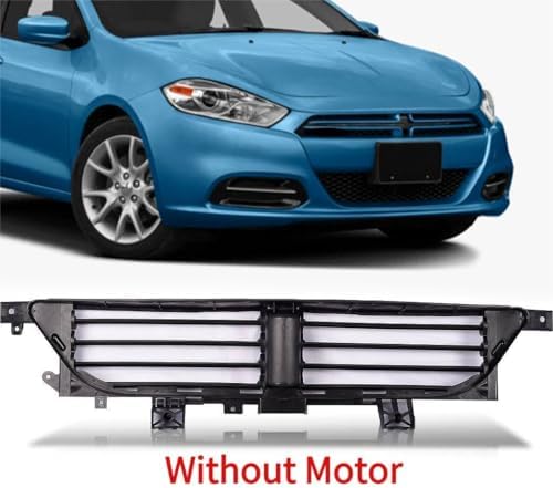 Front Radiator Active Grille Shutter W/O Motor Compatible with Dodge Dart 2013 2014 2015 2016 Grille Air Control Shutter Black Replacement for 68302653AB CH1206112 - Image 2