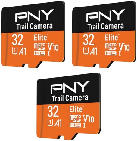PNY 32GB Elite U1 V10 A1 microSDHC Trail Camera Flash Memory Card 3-Pack by PNY