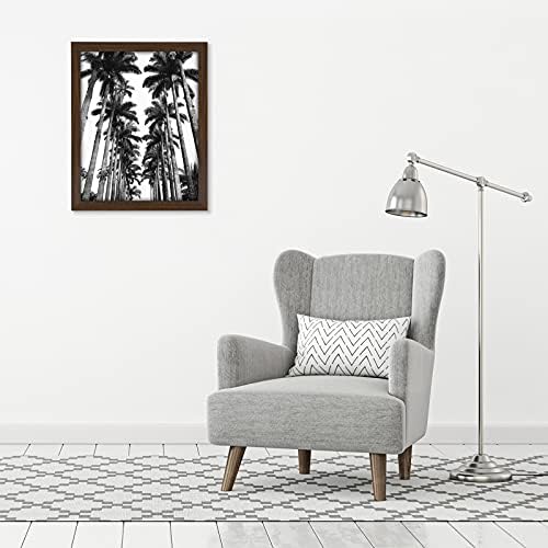 Americanflat 22x28 Poster Frame - Walnut Engineered Wood with Polished Plexiglass - Wide Picture Frame for Vertical or Horizontal Wall Display - Epic Collection - Walnut - Image 4