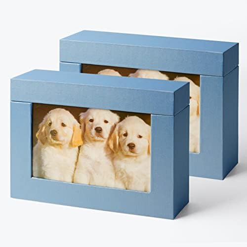 Cardboard Photo Boxes For Pictures 5x7, Family Photos Storage Box Set, Photo Album Box, Small Photo Storage Box Archival For Couple Photos, Postcards Box(2pack) by Aiuonenian