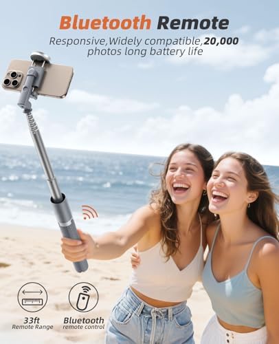 Tripod for iPhone, Selfie Stick with Remote, Stable & Durable Phone Tripod - Image 2