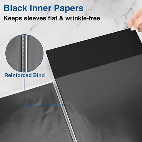 Sooez Art Portfolios 11x17, Portfolio Folder with 30 Pockets & Black Inner - Image 2