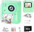 Instant Print Camera for Kids, 1080P Video Camera with 3 Print Rolls by QDH