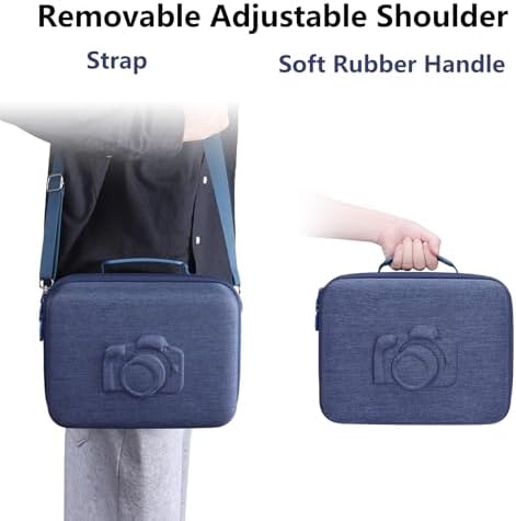 Medium Camera Case Bag for Canon/Sony/Nikon Camera and Multiple Lens Navy - Image 4