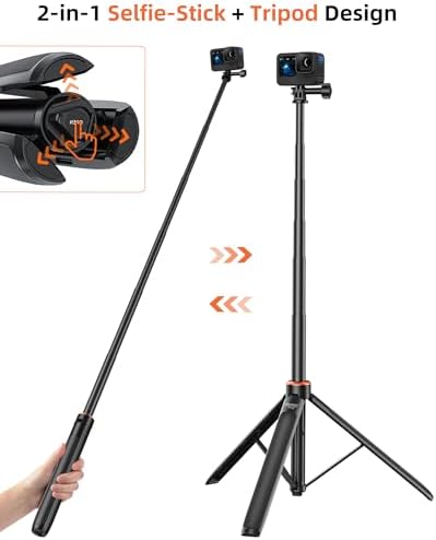53" Osmo Action Floor Tripod Stand, for DJI Action 6, Osmo Nano, GoPro - Image 2