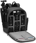 CADeN Camera Backpack Bag Professional for DSLR/SLR Mirrorless Camera Waterproof, Camera Case Compatible for Sony Canon Nikon Camera and Lens Tripod Accessories Gray by CADeN