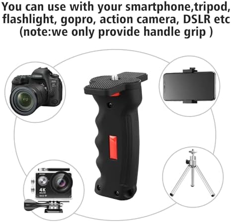 Camera Handle Grip,1/4" Camera Handheld Stabilizer with Wrist Strap,Chromlives Handle Grip Support Mount for DSLR Camcorder Smartphone Action Cameras Led Video Light - Image 6