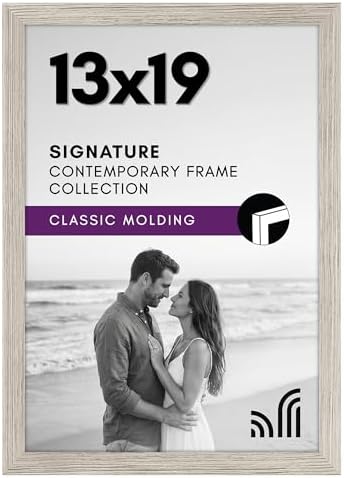 Americanflat 13x19 Picture Frame with Shatter-Resistant Glass - Signature Collection - Gallery-Style Frames Made of Engineered Wood - Photo Frame for Wall Display - Driftwood by Americanflat