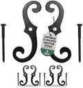 Renovators Supply Manufacturing Decorative S Style Window Shutter Dogs, Cast Aluminum, Rust Resistant Powder Coated, Includes Mounting Screws, 6.5 Inches, Pack of 3 Pairs by RenovatorsSupplyManufacturing