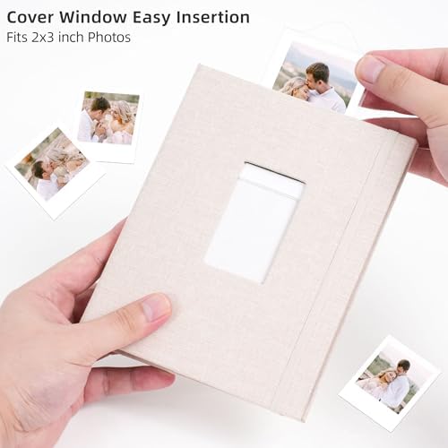 Vienrose Mini Polaroid Photo Album 208 Photos 2x3 Inch Beige 2 PACK - Image 4
