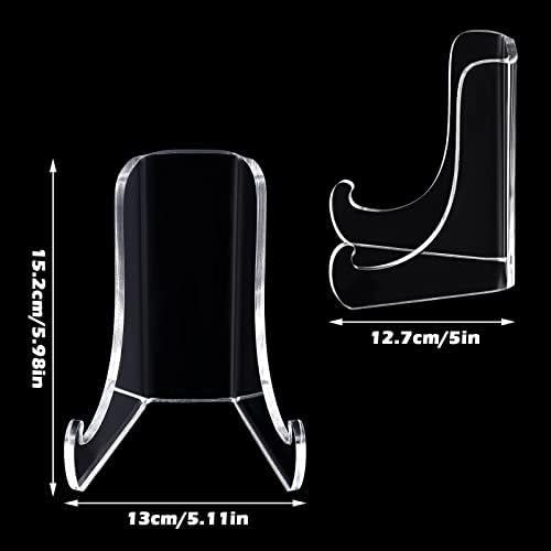 Chunful Acrylic Plate Stand Display Easel Holder,5.1 x 5 x 6 Inch - Image 2