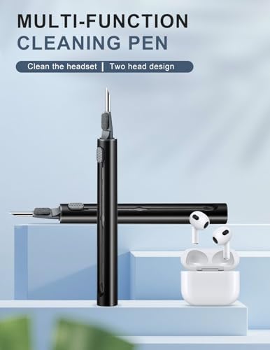 Cleaner Kit for Airpods, Earbuds Cleaning kit for Airpods Pro 1 2 3, Phone Cleaner kit with Brush for Bluetooth Earbuds Cleaner, Wireless Earphones,iPhone,Laptop, Camera (Black) - Image 6