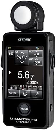 Sekonic LiteMaster Pro L-478D-U Light Meter, Touchscreen Incident & Reflected Meter with Flash Analyzing, Cine Frame Rate & Shutter Angle Control, Illuminance & Luminance Measurement - Image 2
