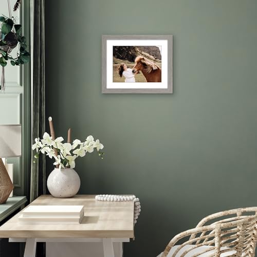 Americanflat 12x15 Picture Frame - Matted to 9x12 - Grey Wood - Image 6