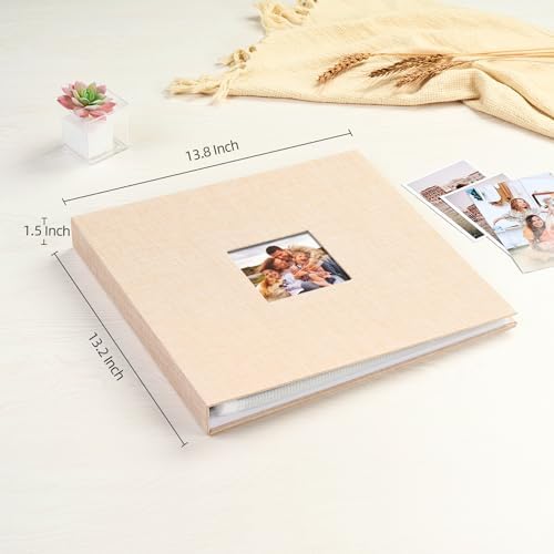 Mublalbum 12x12 Inch 3 Ring DIY Scrapbook Photo Album 80 Pages, Beige - Image 2