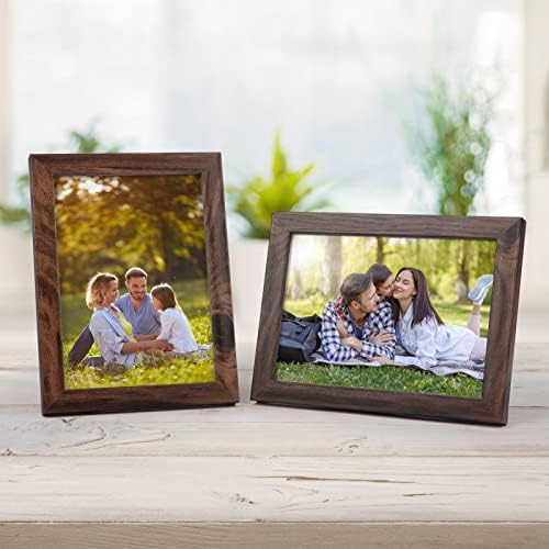 Giftgarden 5x7 Picture Frame Brown Set of 12, Multi Rustic Walnut Wood-Color 5 by 7 Photo Frames Bulk for Wall or Tabletop Display - Image 3