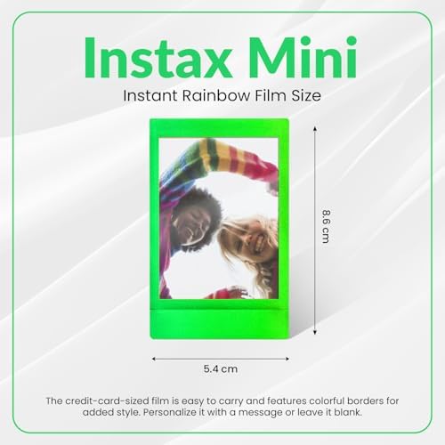 Fujifilm Instax Mini Instant Rainbow Film, 20 Sheets + BluebirdSales Mircrofiber Cleaning Cloth - Image 5