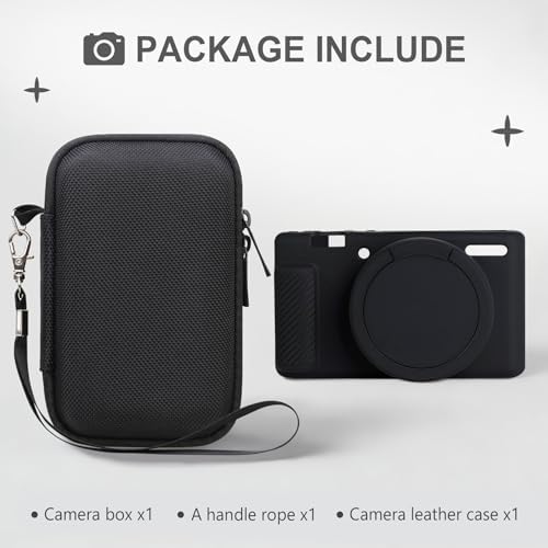 BOVKE 2-in-1 Camera Case Bundle Set for Sony ZV-1 Digital Camera, Black - Image 2