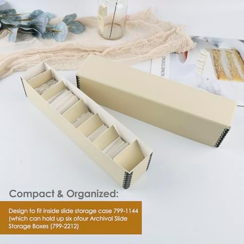 Golden State Art, Archival Slide Storage Case, 2.5"x2.125"x11" -Tan - Image 3