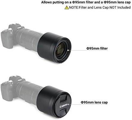 Lens Hood for Canon RF 800mm f/11 is STM, RF 200-800mm f/6.3-9 is USM Lens on EOS R6 R5 RP R Ra Camera,Reversible Lens Shade Replace Canon ET-101 Hood, Compatible with 95mm Filters and 95mm Lens Cap - Image 4