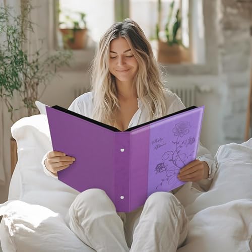 Artmag Photo Album 4x6 1000 Photos, Large Capacity Wedding Family Leather Cover Picture Albums Holds Horizontal and Vertical 4x6 photos with Black Pages(Purple) - Image 6