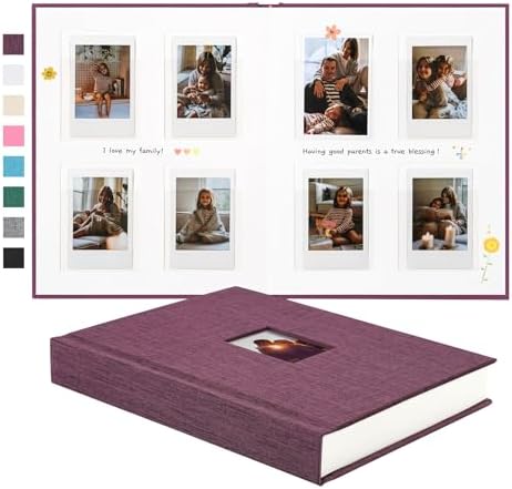 Instax Mini Photo Album with Writing Space, 112 Pockets, Purple by Unknown