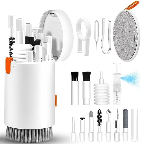 walrfid Laptop Phone Screen Cleaner Kit, Computer Keyboard Brush Cleaning Spray for iPhone AirPods MacBook iPad, 20-in-1 Electronic Device Clean Tool for Camera Earbud Car Screens (White) - Image 2