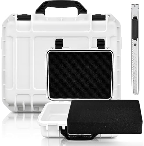 Relaxweex 14.3 x 11.4 x 4.5 Inch Hard Case, Stripe Shell, White by Relaxweex