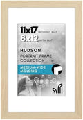 Americanflat 11x17 Picture Frame - Matted to 8x12 - Natural Oak by Americanflat