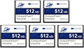 Dogfish Compact Flash Memory Card 512MB 5PACK Industrial CF Type I Card by THREE+COLOUR+DOGFISH