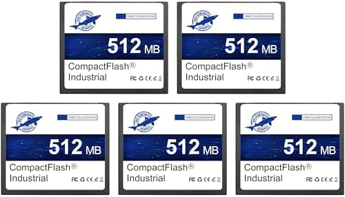 Dogfish Compact Flash Memory Card 512MB 5PACK Industrial CF Type I Card by THREE+COLOUR+DOGFISH