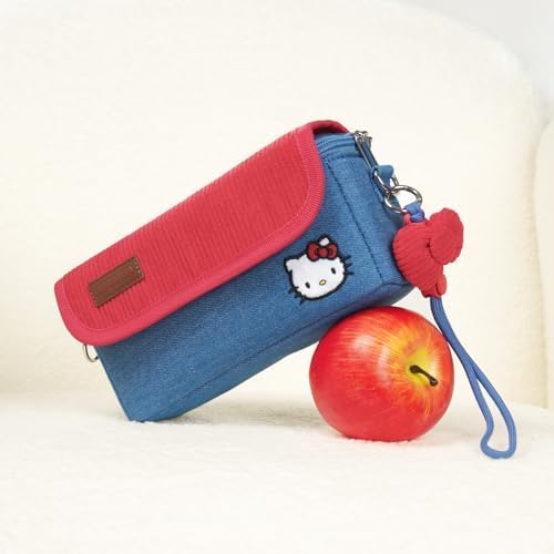 Kuitmor Comfortable Travel Camera Storage Bag Compatible with DJI Osmo Pocket 3,Shock-Absorbent Soft Lining and Detachable Strap Vintage Style – Red & Blue - Image 7