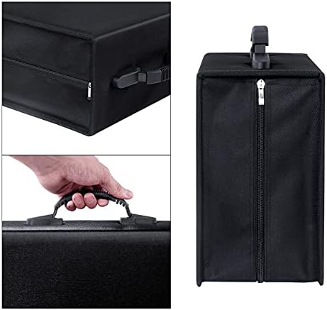 Siveit CD/DVD Binder, CD DVD Case Holder Binder 400 Capacity CD/DVD Wallet Storage Booklet Album Box (White binder, Black) - Image 3