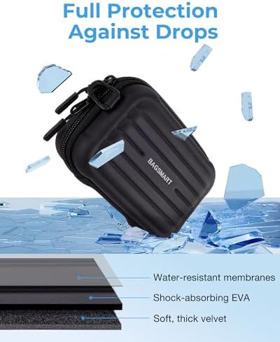 BAGSMART Digital Camera Case, Small Camera Bag with 2 Carrying Ways, Grey - Image 3