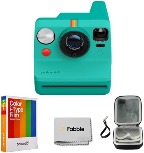 Polaroid Now Generation 3 I-Type Instant Camera (Green) Bundle with Color I-Type Film (8 Exposures), Hard Protective Case, and Wrist Strap by Polaroid